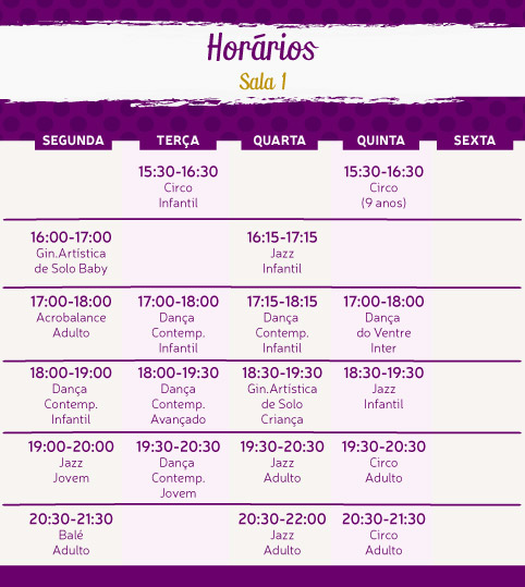 Programação de Aulas Mo Li Hua Programação de Aulas Mo Li Hua